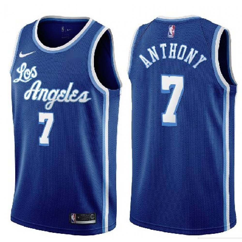 Men's Los Angeles Lakers Carmelo Anthony #7 Blue Swingman NBA Jersey - Classic Edition-Pro Kit Vault | Brand New 26/27 Sports Jerseys